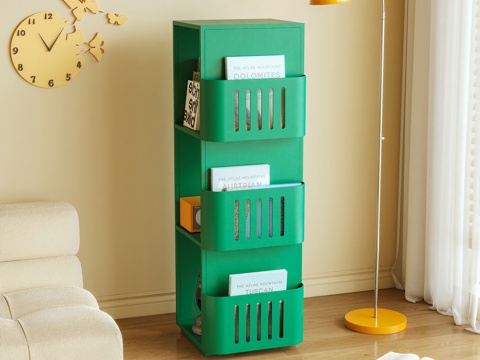  书架 置物架 边柜 书籍 摆件 落地灯 多巴胺3d模型 