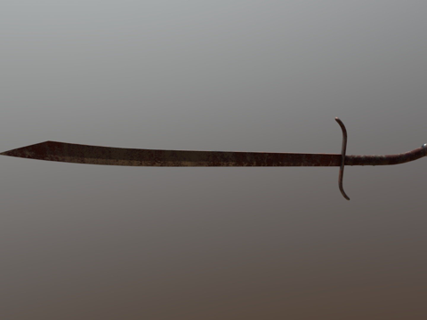  海盗军刀脏污3d模型 