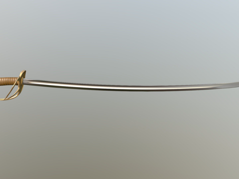  法国军官轻骑兵剑3d模型 