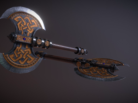  典型矮人斧3d模型 