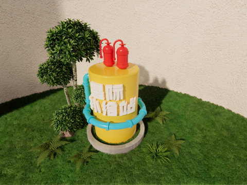 科技美陈 科技导视 公园导视 美陈导视 美陈打卡su模型