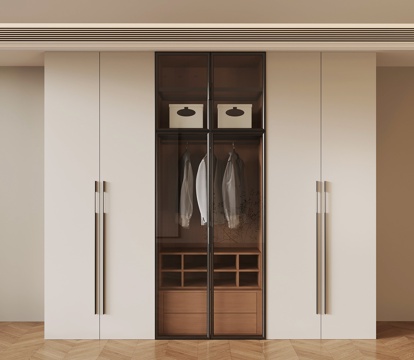  现代衣柜su模型 