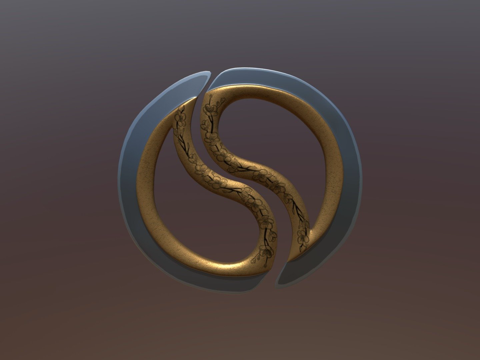  玛雅的双刃3d模型 