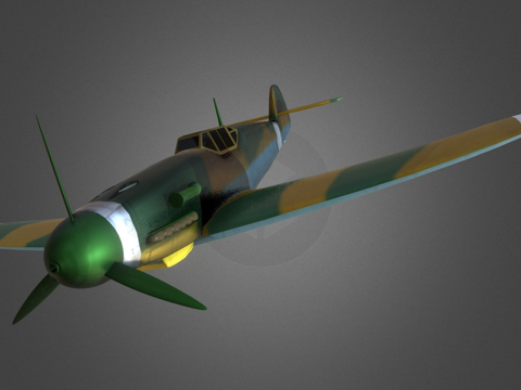  BF109F4热带型3d模型 