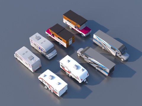  房车 汽车 交通3d模型 