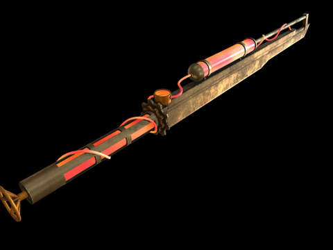  蒸汽朋克金剑发光3d模型 