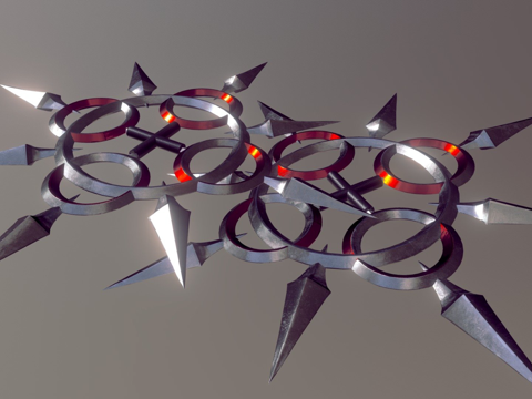  王国之心阿克塞尔的双环3d模型 