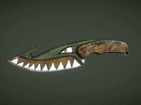  肠刀白色反抗3d模型 