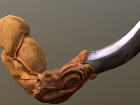  硬物手臂3d模型 