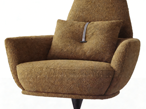 现代休闲办公椅 布艺su模型