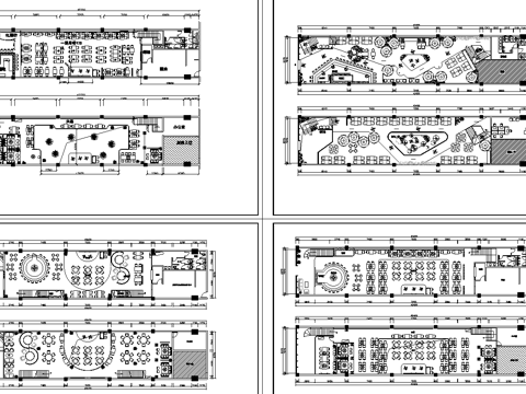 30套特色餐厅  最新平面施工图合集cad施工图