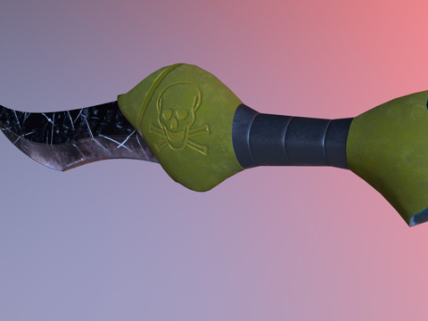  匕首海盗3d模型 