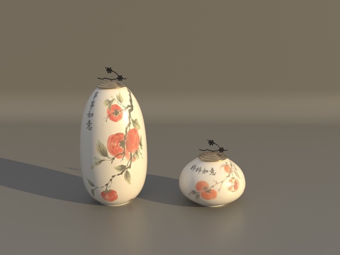  中式摆件3d模型 