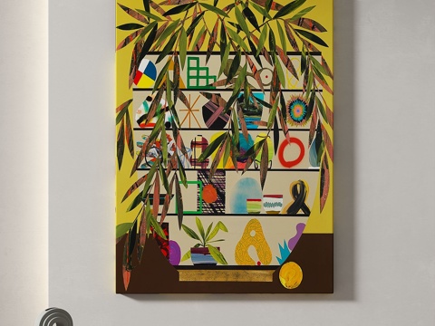  现代，波普，艺术，抽象，挂画3d模型 