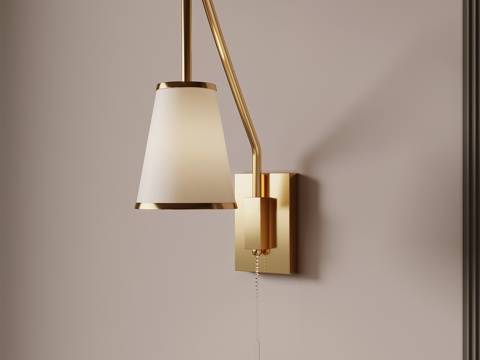  现代壁灯su模型 