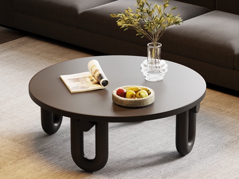  意式复古茶几3d模型 