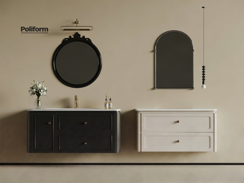  法式中古浴室柜 中古风浴室柜 法式浴室柜3d模型 