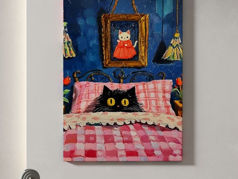  现代，复古，北欧，儿童，挂画3d模型 