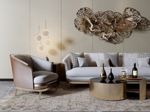  后现代沙发组合3d模型 