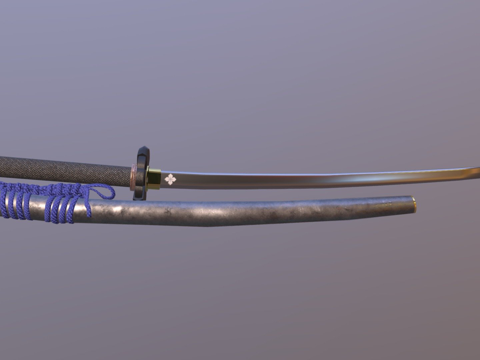  武士刀3d模型 
