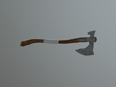  简易利维坦奎托斯斧3d模型 