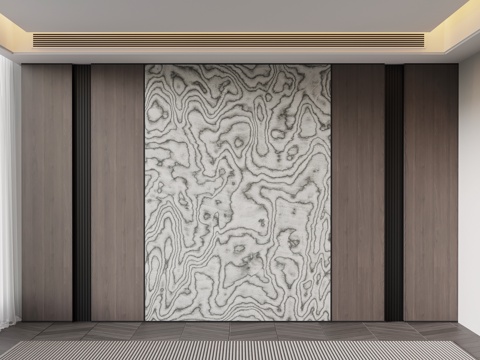  现代意式背景墙 床头背景墙3d模型 