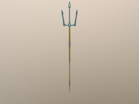  低模三叉戟3d模型 