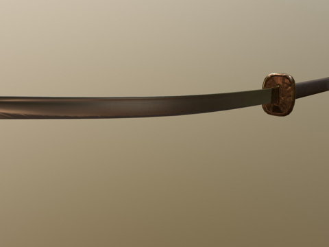  武士刀胁差3d模型 