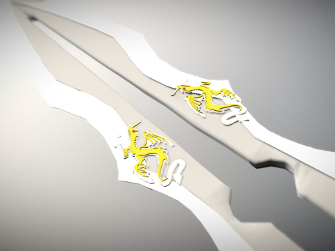  龙剑风格化柄V107 22303d模型 