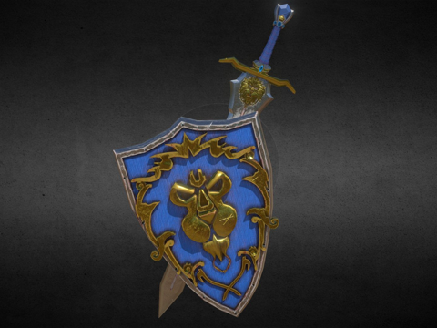  魔兽剑盾联盟3d模型 