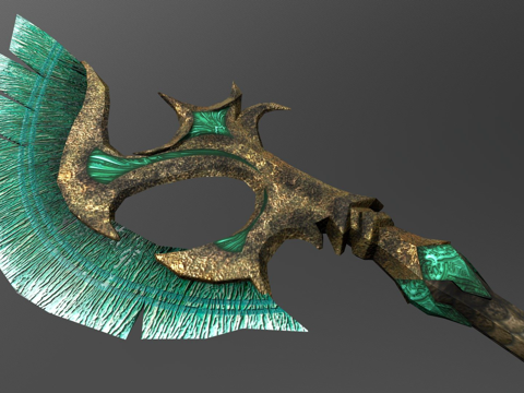  天际玻璃斧3d模型 