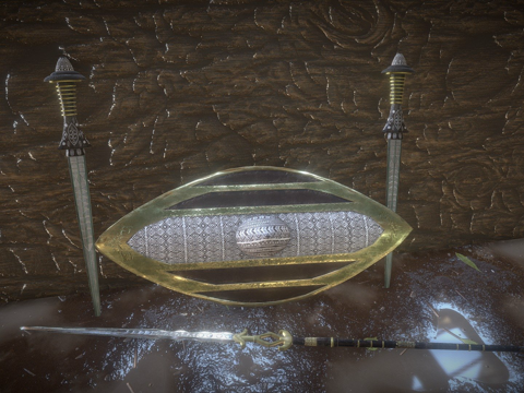  被遗忘战士的武器3d模型 