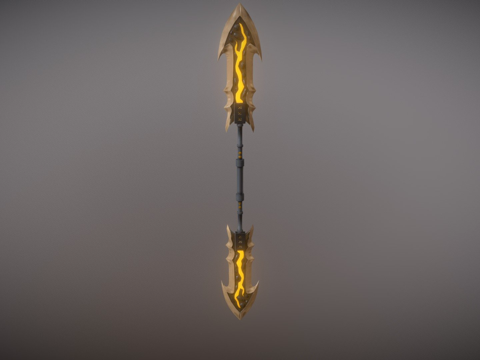  双面剑武器3d模型 