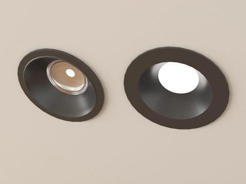  现代筒灯射灯 嵌入式筒灯su模型 