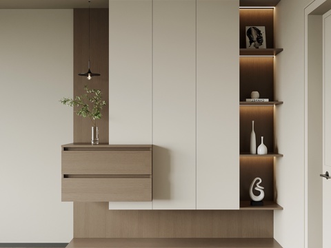  现代意式鞋柜 入户鞋柜3d模型 