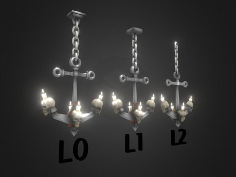  锚形烛台3d模型 