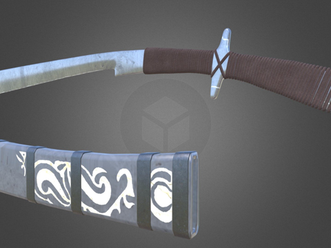  曼道唐基特恩刀3d模型 