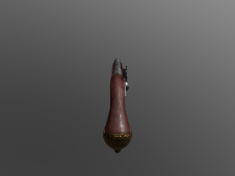  燧发手枪3d模型 