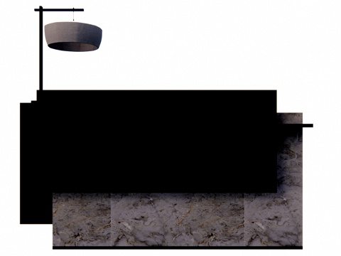  酒店前台 前台 工位 展厅su模型 