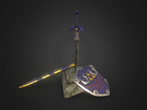  塞尔达传说道具3d模型 