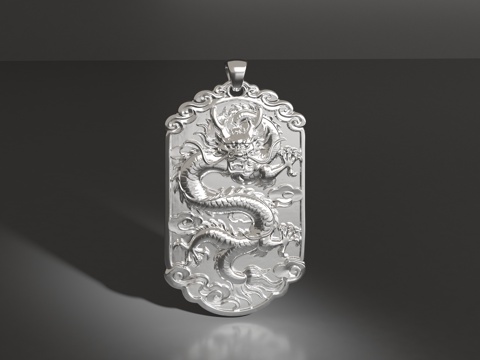  中国龙吊坠13d模型 