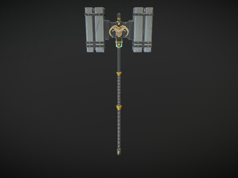  风格化锤3d模型 