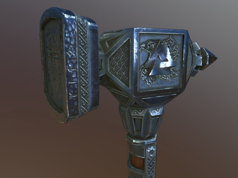  奥丁的战锤3d模型 