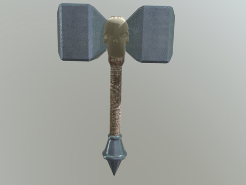  低多边形锤3d模型 