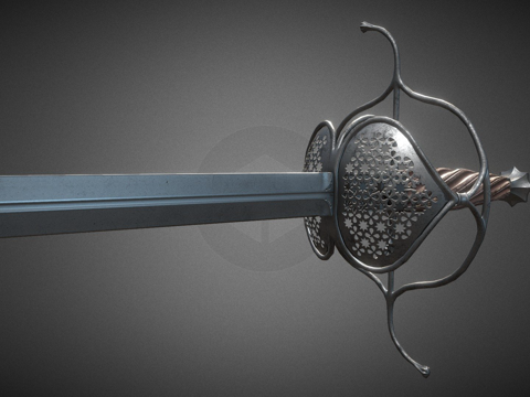  德国刺剑3d模型 