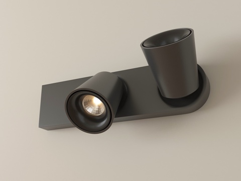  现代筒灯射灯 转向式3d模型 
