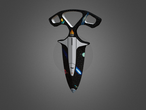  暗影匕首星际飞船3d模型 