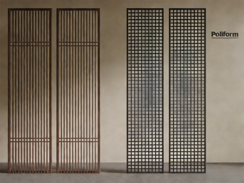  新中式隔断 新中式花格隔断 屏风3d模型 