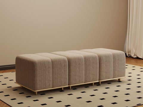  现代换鞋凳3d模型 