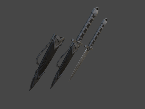  刺客匕首3d模型 